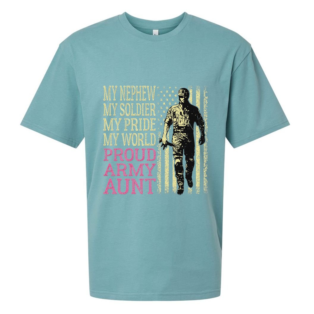 My Nephew My Soldier Hero Proud Army Aunt Military Auntie Sueded Cloud Jersey T-Shirt