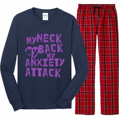 My Neck, My Back, My Anxiety Attack Long Sleeve Pajama Set