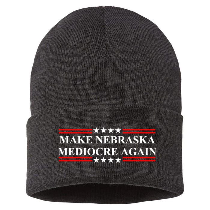 Make Nebraska Mediocre Again Sustainable Knit Beanie