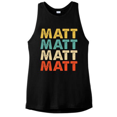 Matt Name Ladies PosiCharge Tri-Blend Wicking Tank