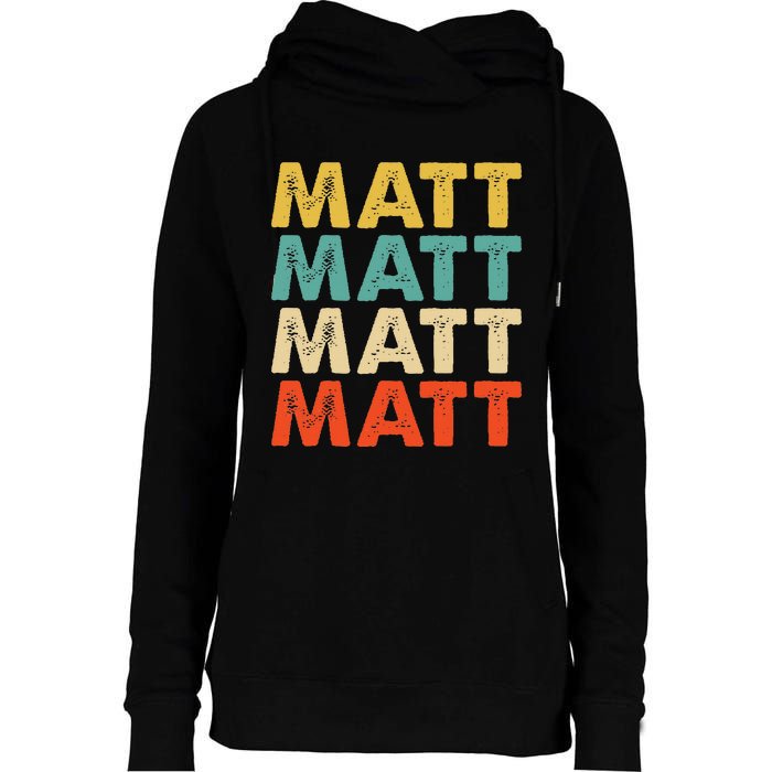 Matt Name Womens Funnel Neck Pullover Hood