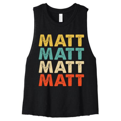 Matt Name Women's Racerback Cropped Tank