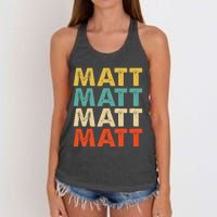 Matt Name Women's Knotted Racerback Tank