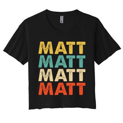 Matt Name Women's Crop Top Tee