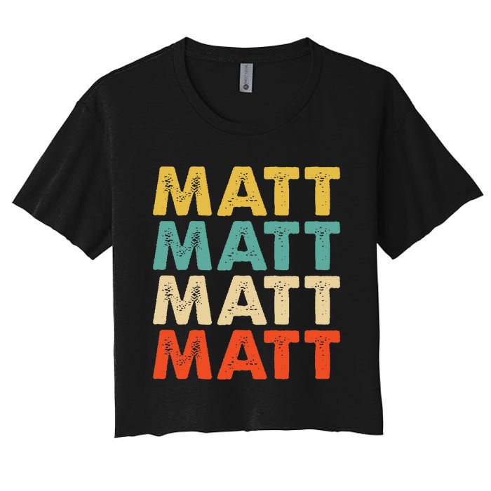 Matt Name Women's Crop Top Tee