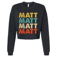 Matt Name Cropped Pullover Crew