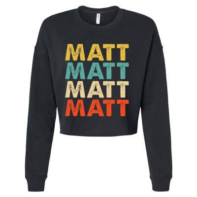 Matt Name Cropped Pullover Crew