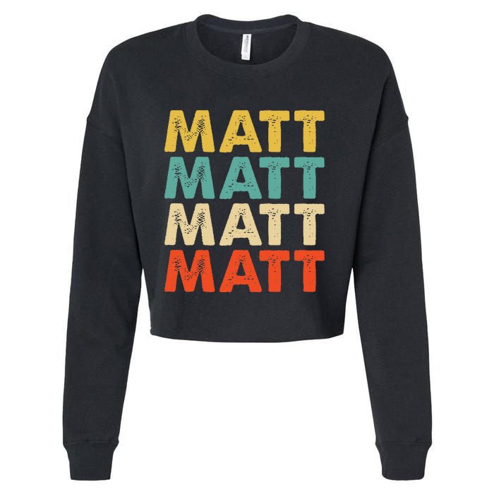 Matt Name Cropped Pullover Crew