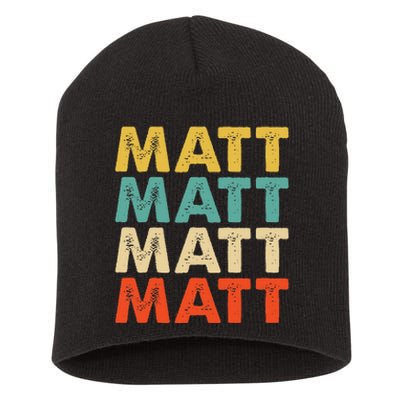 Matt Name Short Acrylic Beanie