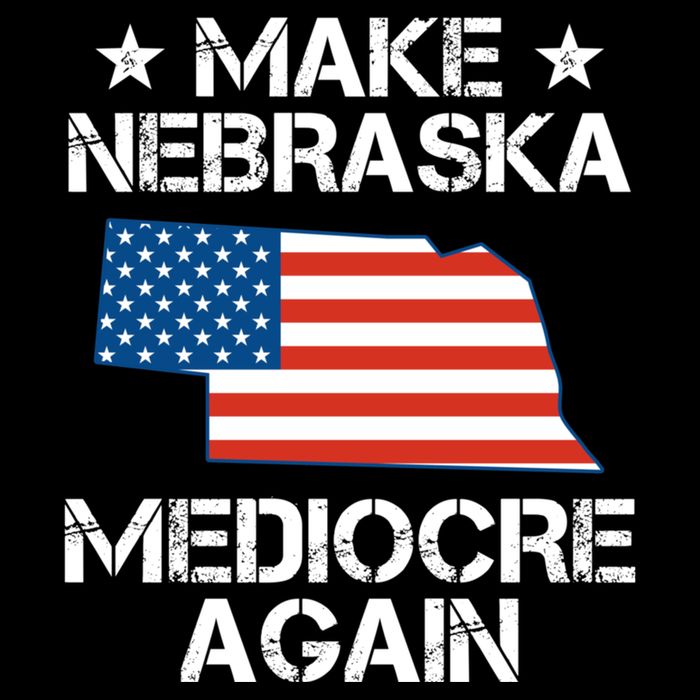 Make Nebraska Mediocre Again Flexfit Unipanel Trucker Cap