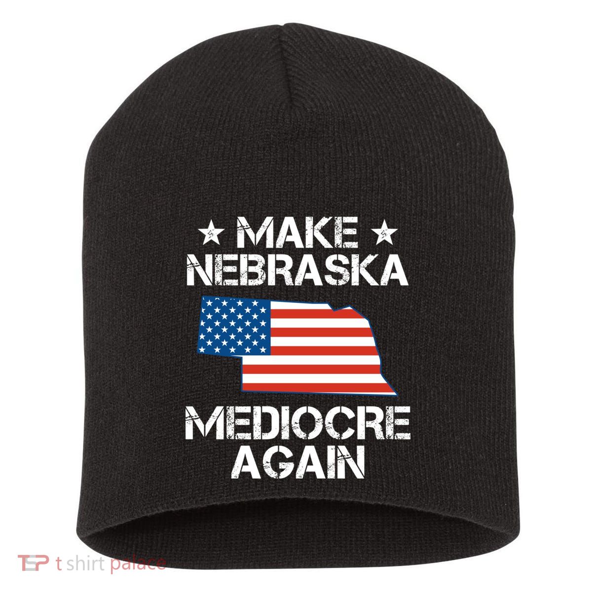 Make Nebraska Mediocre Again Short Acrylic Beanie