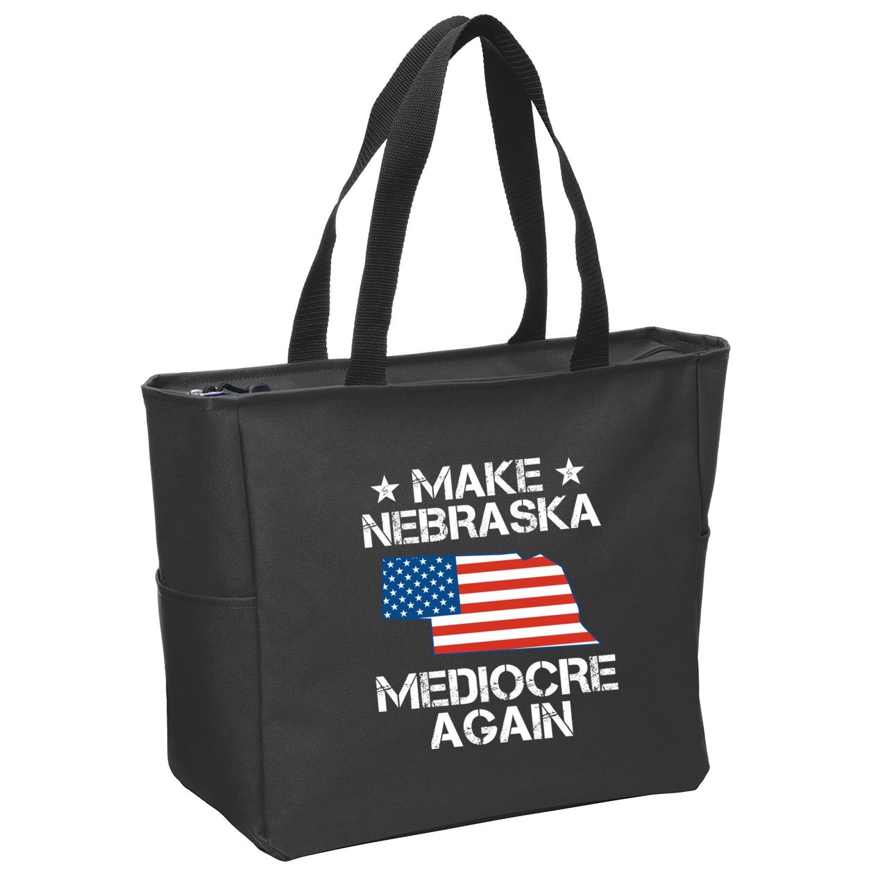 Make Nebraska Mediocre Again Zip Tote Bag