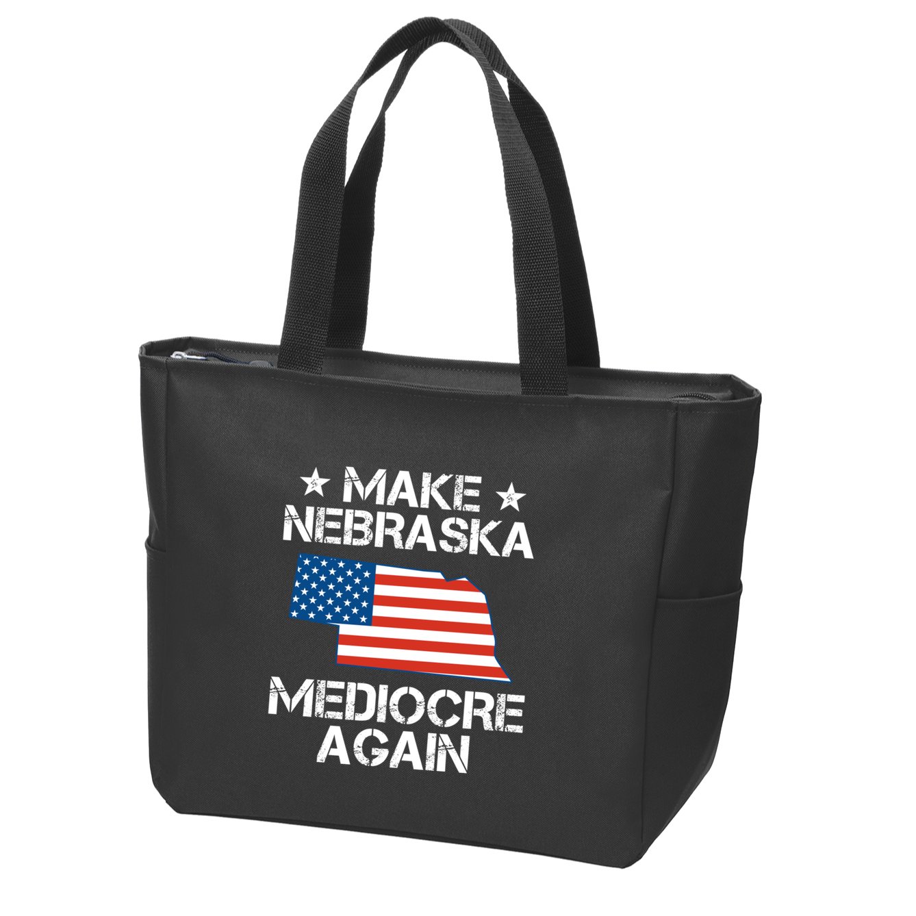 Make Nebraska Mediocre Again Zip Tote Bag