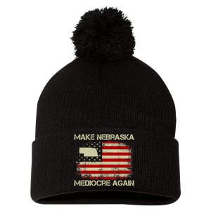 Make Nebraska Mediocre Again Pom Pom 12in Knit Beanie