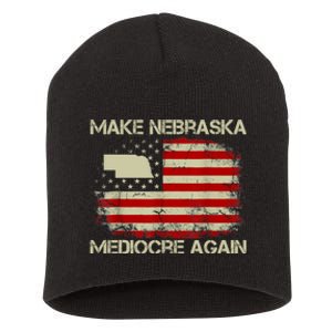 Make Nebraska Mediocre Again Short Acrylic Beanie