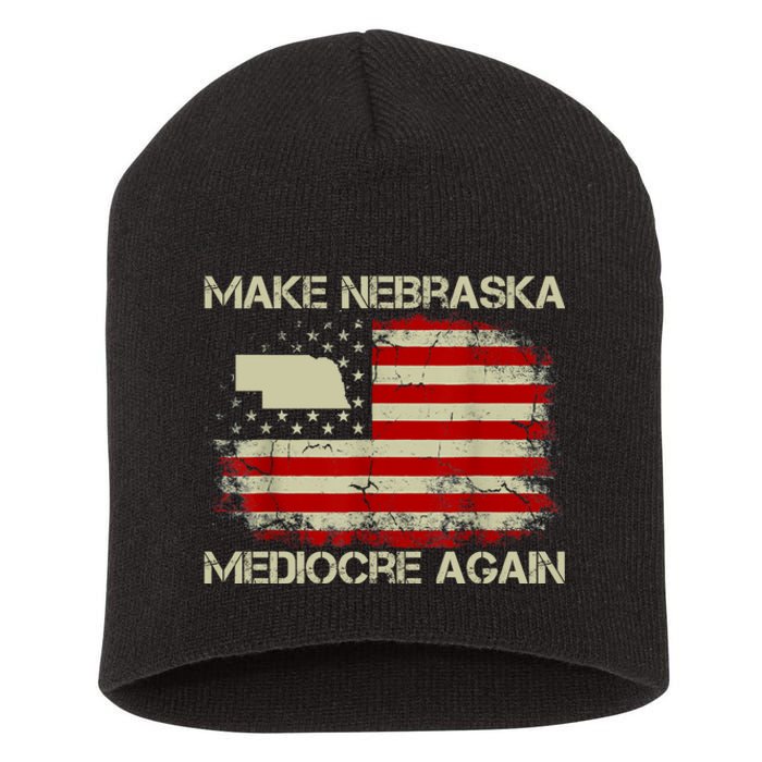 Make Nebraska Mediocre Again Short Acrylic Beanie