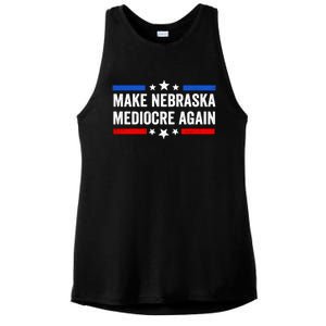 Make Nebraska Mediocre Again Ladies PosiCharge Tri-Blend Wicking Tank