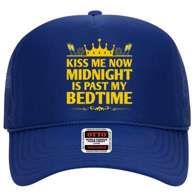 Me Now Midnight Happy New Year Couple Gift Nye Gift High Crown Mesh Back Trucker Hat