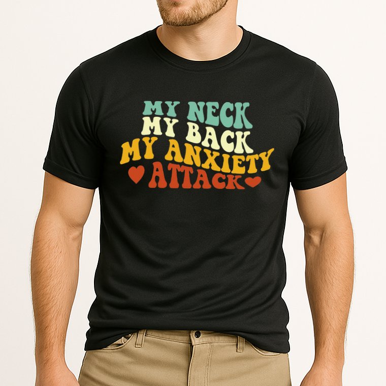 My Neck My Back My Anxiety Attack Funny Cooling Performance Crew T-Shirt