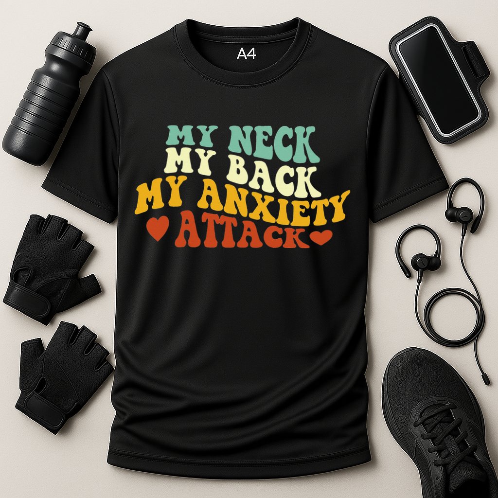 My Neck My Back My Anxiety Attack Funny Cooling Performance Crew T-Shirt