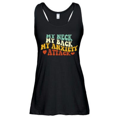 My Neck My Back My Anxiety Attack Funny Ladies Essential Flowy Tank