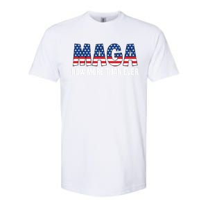 Maga Now More Than Ever 2024 Election Trump For President Gift Softstyle CVC T-Shirt