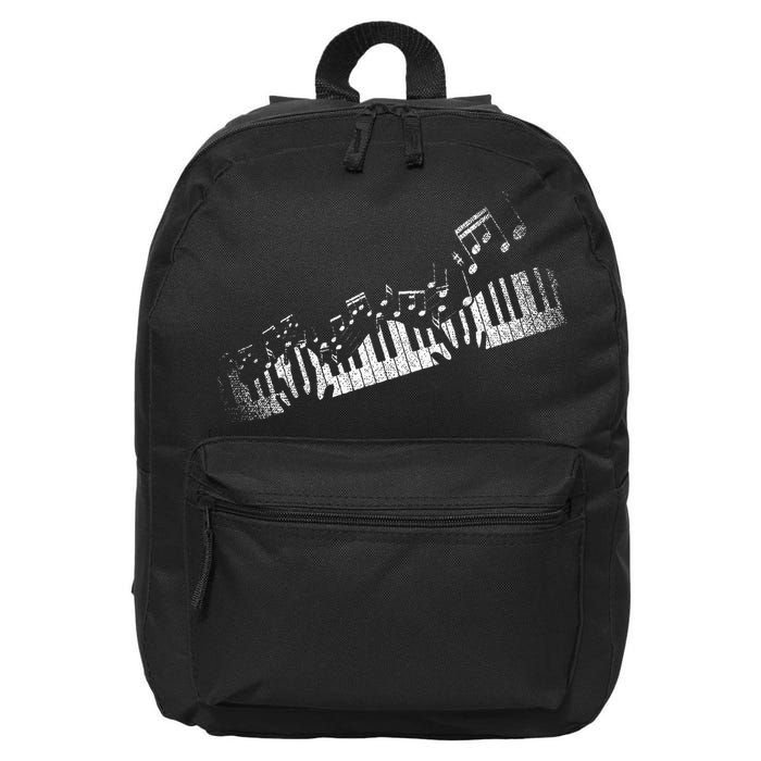 Music Notes Musical Instrument Pianist Gift Idea Piano 16 in Basic Backpack