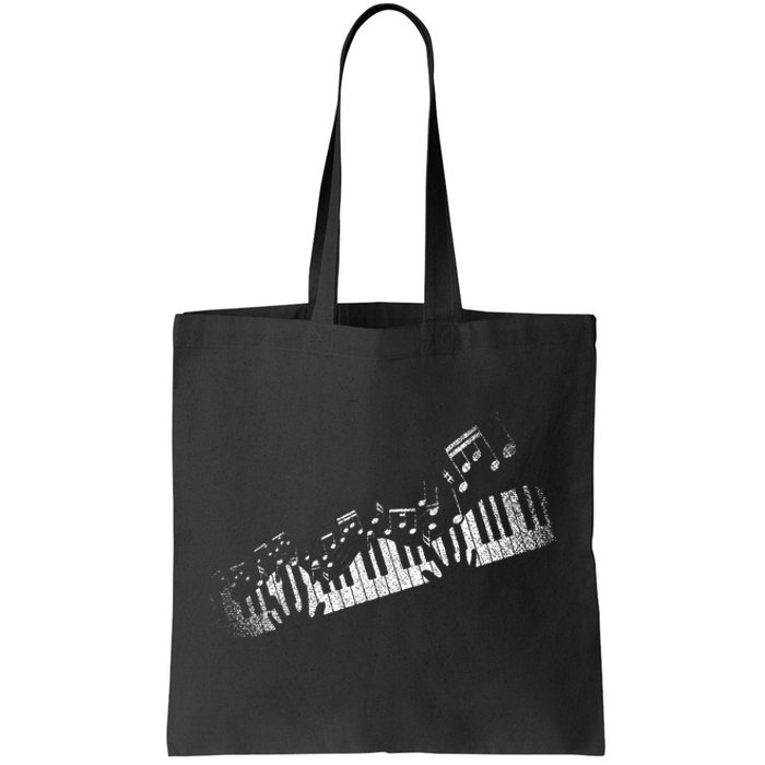 Music Notes Musical Instrument Pianist Gift Idea Piano Tote Bag