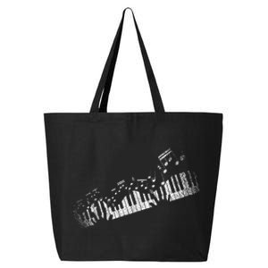 Music Notes Musical Instrument Pianist Gift Idea Piano 25L Jumbo Tote