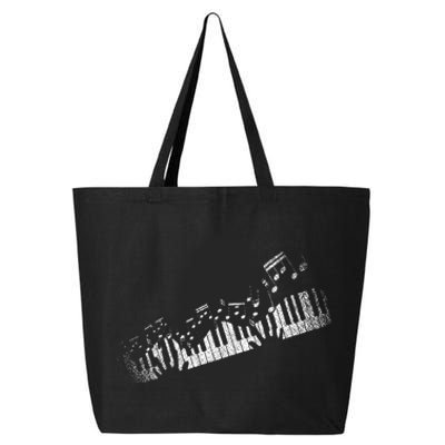 Music Notes Musical Instrument Pianist Gift Idea Piano 25L Jumbo Tote