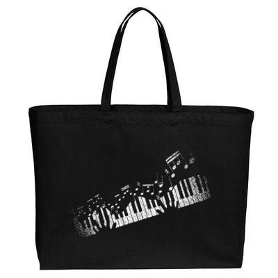 Music Notes Musical Instrument Pianist Gift Idea Piano Cotton Canvas Jumbo Tote