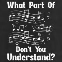 Music Notes Musician What Part Of Dont You Understand Garment-Dyed Fleece Hoodie