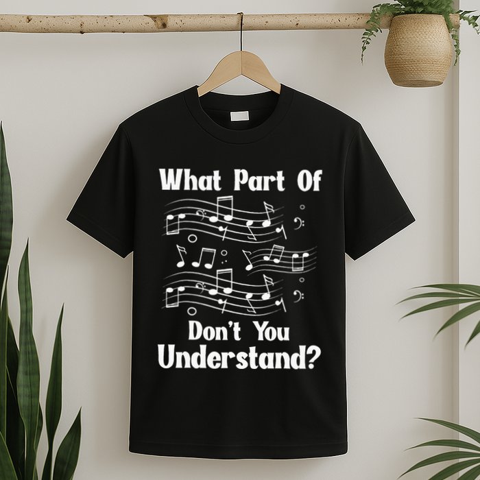 Music Notes Musician What Part Of Dont You Understand T-Shirt