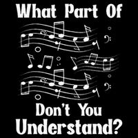 Music Notes Musician What Part Of Dont You Understand Drawstring Bag