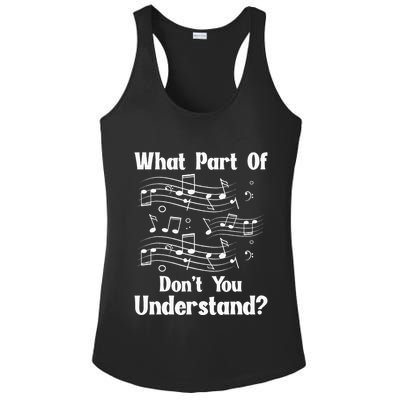 Music Notes Musician What Part Of Dont You Understand Ladies PosiCharge Competitor Racerback Tank