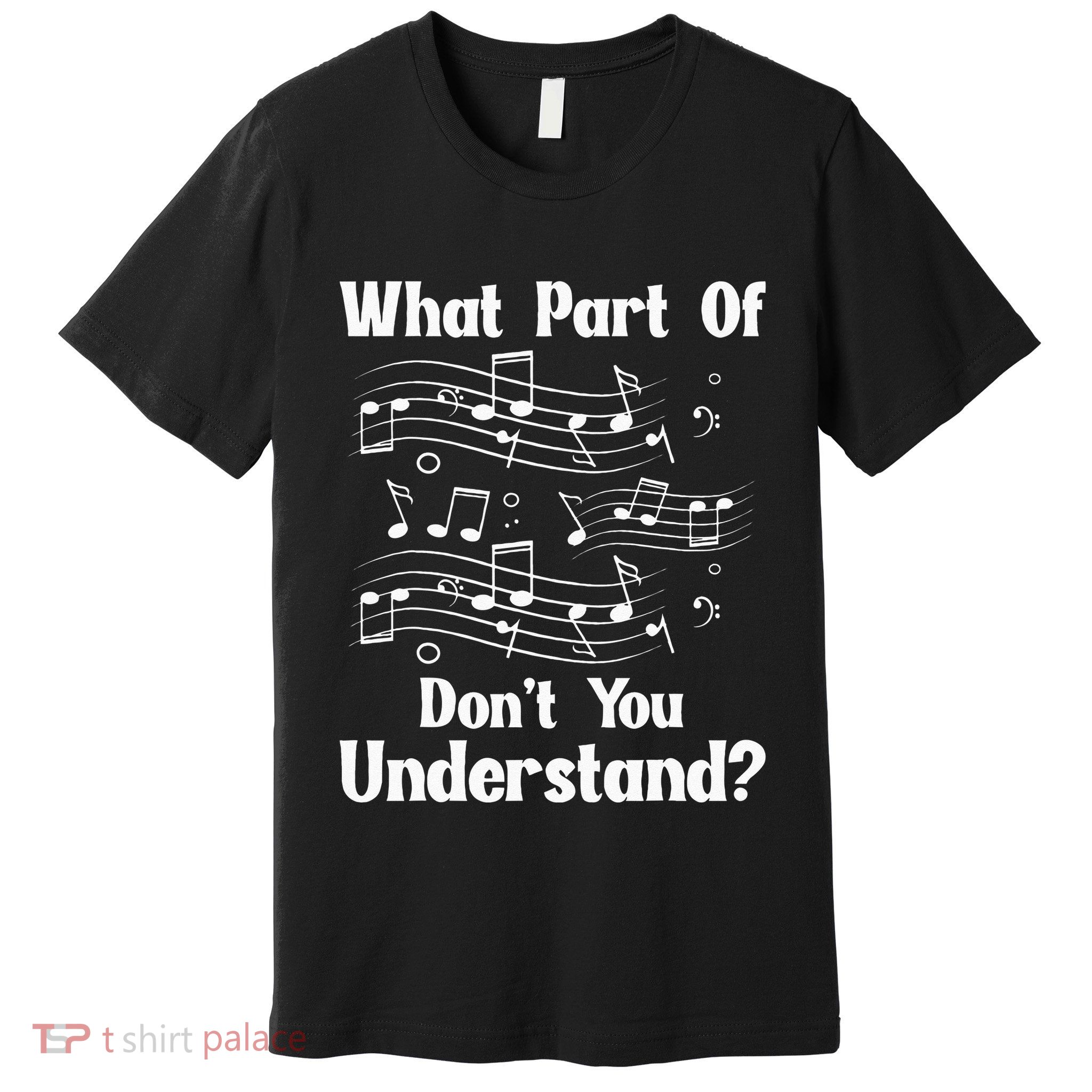 Music Notes Musician What Part Of Dont You Understand Premium T-Shirt