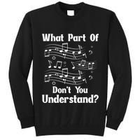 Music Notes Musician What Part Of Dont You Understand Tall Sweatshirt
