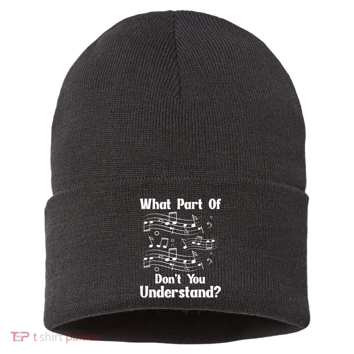 Music Notes Musician What Part Of Dont You Understand Sustainable Knit Beanie