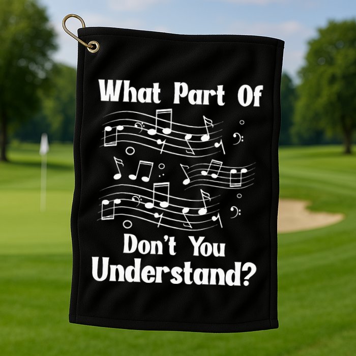 Music Notes Musician What Part Of Dont You Understand Golf Towel