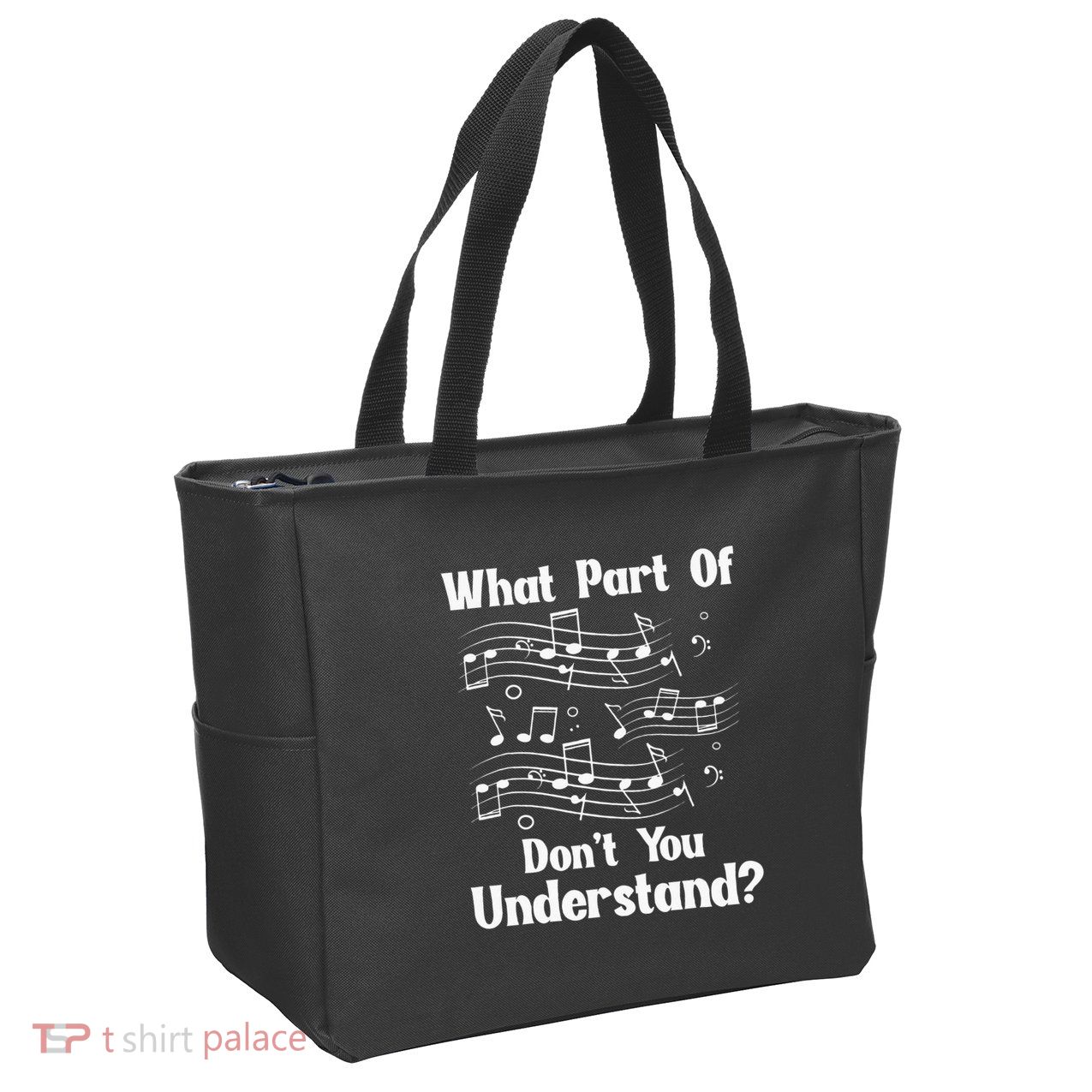 Music Notes Musician What Part Of Dont You Understand Zip Tote Bag