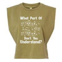 Music Notes Musician What Part Of Dont You Understand Garment-Dyed Women's Muscle Tee