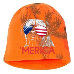 Merica Neapolitan Mastiff American Flag 4th Of July Kati - Camo Knit Beanie