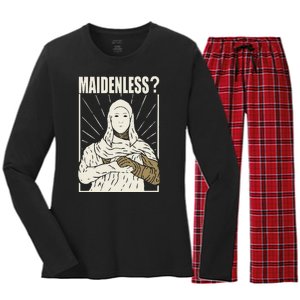 Maidenless No Maidens Women's Long Sleeve Flannel Pajama Set 