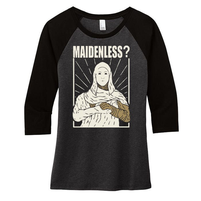 Maidenless No Maidens Women's Tri-Blend 3/4-Sleeve Raglan Shirt