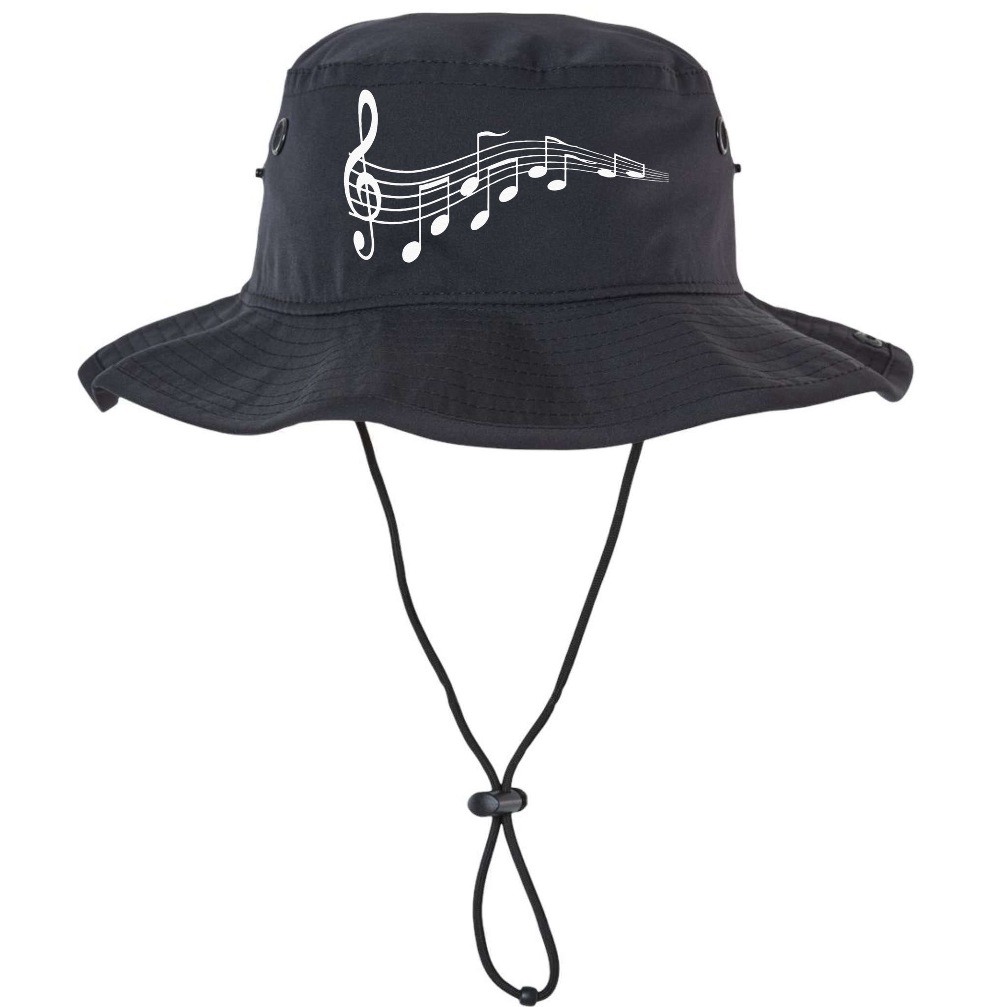 Musical Notes Music Dad Text In Treble Clef Bucket Hat