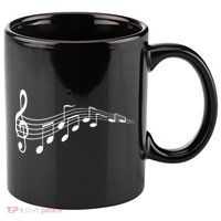 Musical Notes Music Dad Text In Treble Clef 11oz C Handle Ceramic Mug