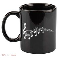 Musical Notes Music Dad Text In Treble Clef 11oz C Handle Ceramic Mug