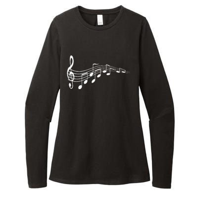 Musical Notes Music Dad Text In Treble Clef Womens CVC Long Sleeve Shirt