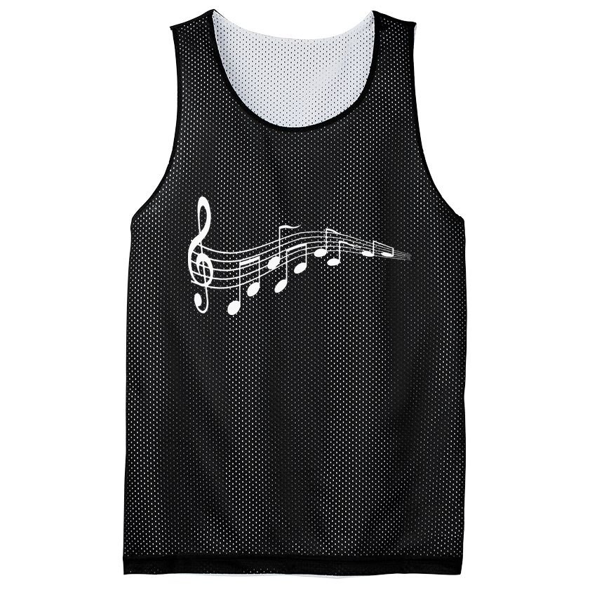 Musical Notes Music Dad Text In Treble Clef Mesh Reversible Basketball Jersey Tank