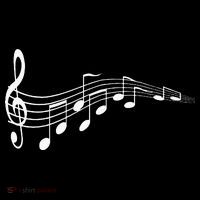 Musical Notes Music Dad Text In Treble Clef Womens T-Shirt